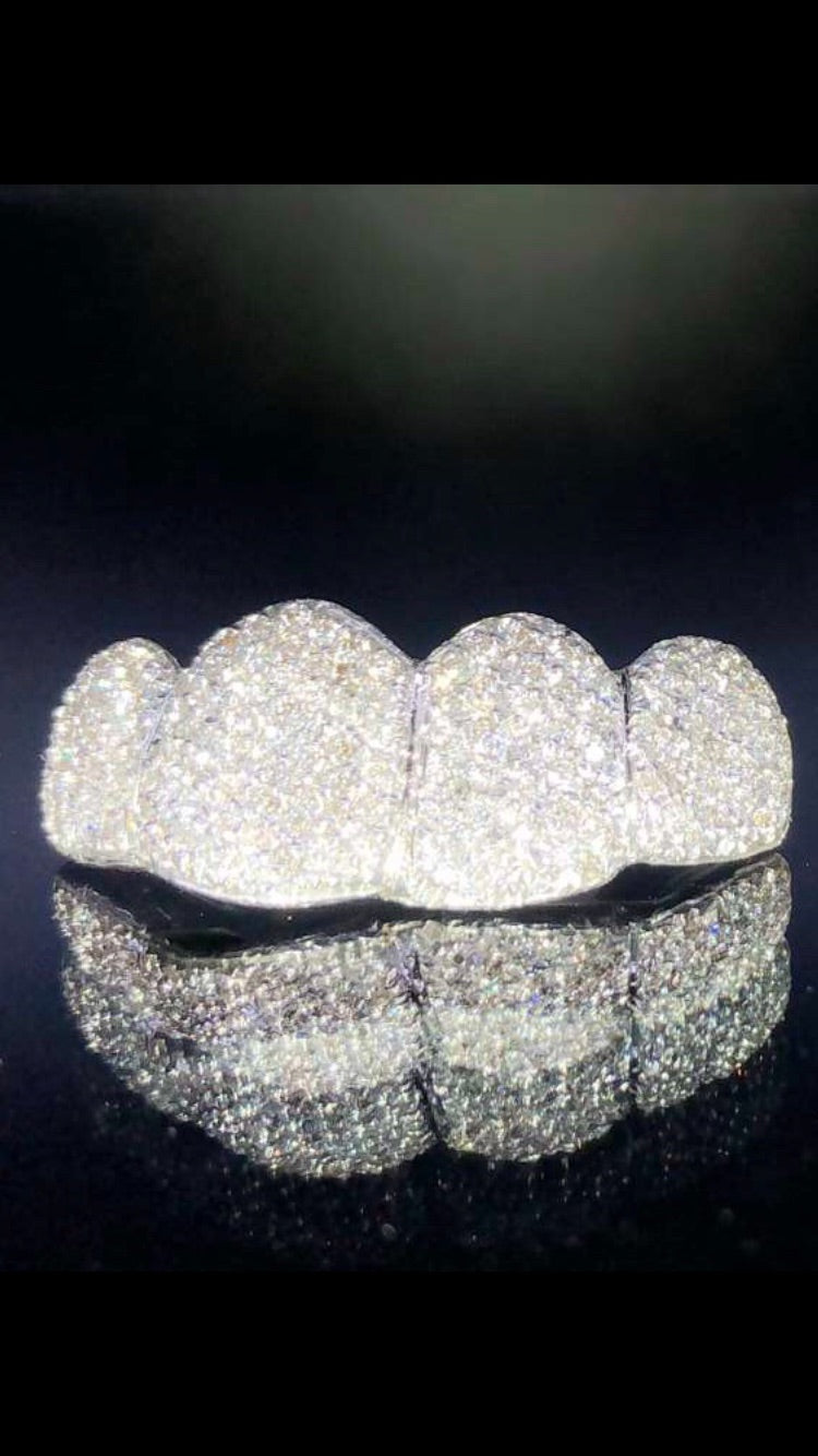 4 Teeth Diamond Grillz - 4 Tops (Micro Pave)